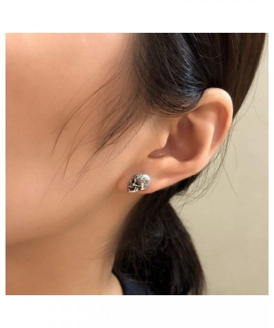 Women Men Punk Gothic 925 Sterling Silver Ear Stud Hypoallergenic Vintage Earrings Style III $16.95 Earrings