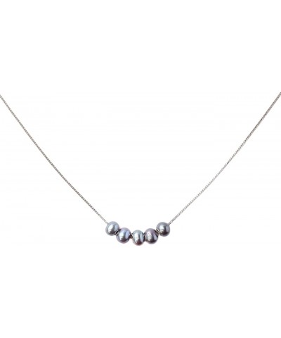 Peacock Floating Multi Freshwater Pearl Pendant Necklace in Silver $31.50 Necklaces
