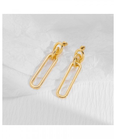 Geometric Link Drop Dangle Earrings for Women Long Link Dangle Earrings Jewelry Gift,Gold&Silver Gold $10.82 Earrings