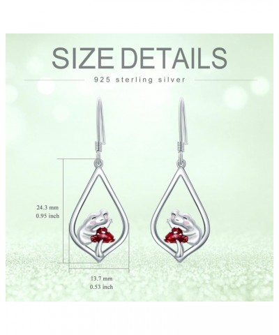 Sterling Silver Dangle Drop Leverback Stud Climber Earrings for Women Girls Flower Animal Jewelry Gifts for Birthday Christma...