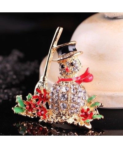 Christmas Brooch for Women Rhinestone Christmas Pin Santa Claus Snowflake Snowman Reindeer Brooch Xmas Jewelry Christmas Gift...