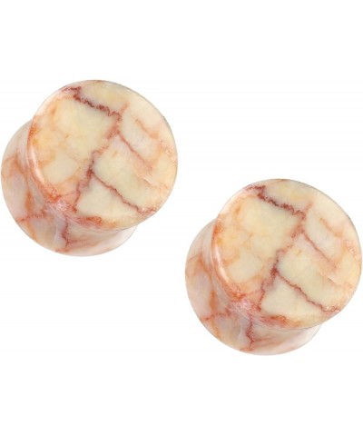 Red Net Jasper Stone Double Flared Plugs, Sold as a Pair 25mm (1") $9.12 Body Jewelry