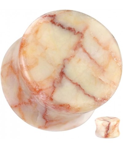 Red Net Jasper Stone Double Flared Plugs, Sold as a Pair 25mm (1") $9.12 Body Jewelry