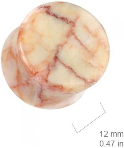 Red Net Jasper Stone Double Flared Plugs, Sold as a Pair 25mm (1") $9.12 Body Jewelry