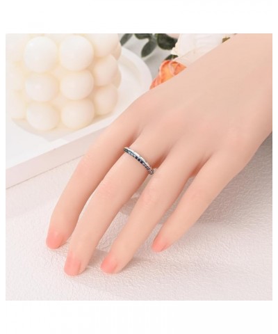 925 Sterling Silver Rings for Women Evil Eyes Rings Entwined Line Cubic Zirconia Rings Simple Stackable Finger Rings Engageme...