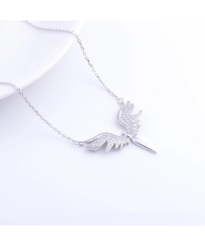 925 Sterling Silver Angle Wing Phoenix Eagle Bird Necklaces Pendants For Women Silver Chain Jewelry Present, jewelry nirvana,...