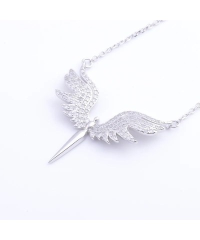 925 Sterling Silver Angle Wing Phoenix Eagle Bird Necklaces Pendants For Women Silver Chain Jewelry Present, jewelry nirvana,...