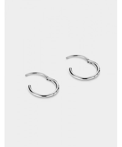 316L Surgical Steel Endless Hoop Earrings for Women Silver/Gold/Rose Gold/Black 8mm/10mm/12mm 8mm 02: CZ Hoop, Steel $8.90 Ea...