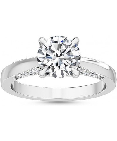 1-5 Carat (ctw) White Gold Round Cut LAB GROWN Diamond Solitaire Engagement Ring (Color H-I Clarity VS1-VS2) 7.0 Platinum $48...