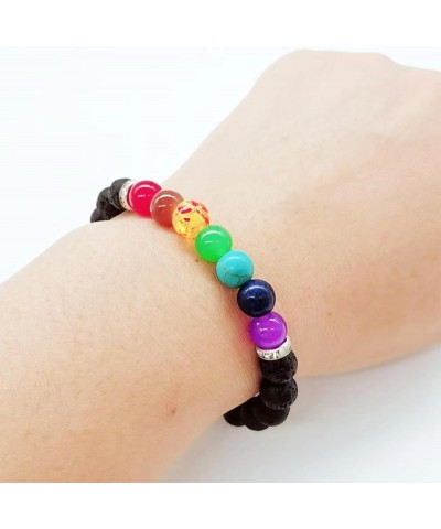 7 Chakras Bracelet Reiki Healing Stones Beads Bracelet Handmade Chakra Bracelets for Women Lymphatic Drainage Healing Crystal...
