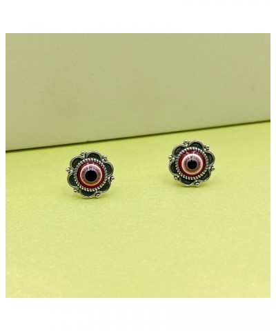 925 Sterling Silver Evil Eye Stud Earrings for Women Vintage Blue Third Eye Ear Stud Lucky Protection Jewelry Gifts for Teens...