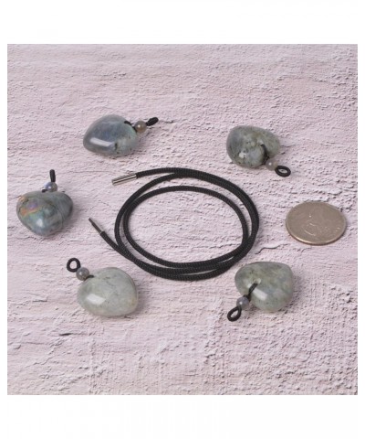 25mm Gemstone carved heart pendant necklace 22 Labradorite $8.54 Necklaces