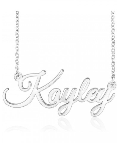 Personalized Name Necklace Custom Any Name Pendant S925 Sterling Silver Nameplate Jewelry Gifts for Women Friend Girlfriend D...