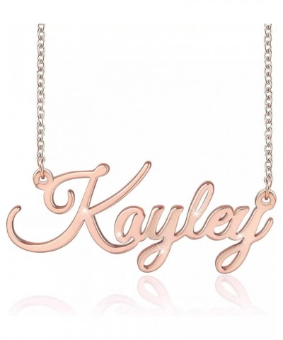 Personalized Name Necklace Custom Any Name Pendant S925 Sterling Silver Nameplate Jewelry Gifts for Women Friend Girlfriend D...