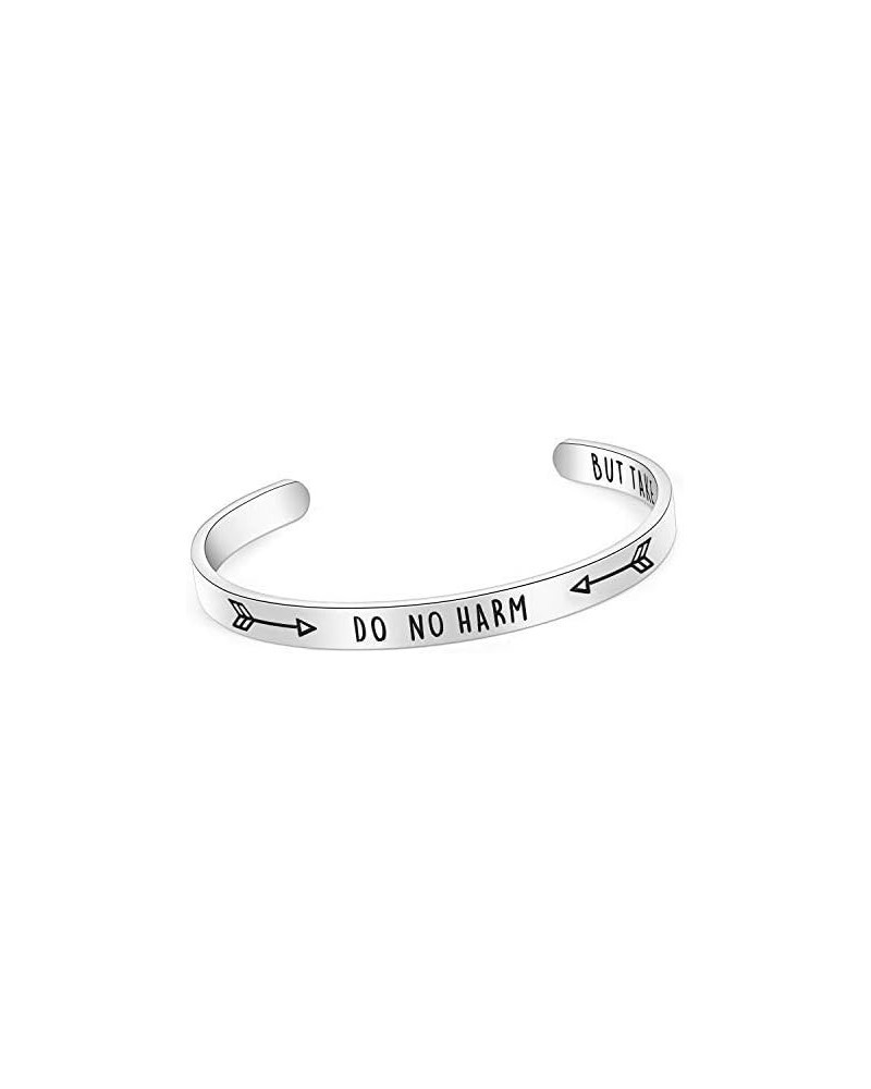 Inspirational Cuff Bracelet Bangle Keep Going Motivational Mantra Quote Stainless Steel Engraved Best Friend Sister Gift for ...