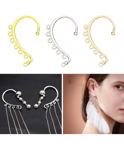 20Pcs Handmade Ear Cuff Wrap Long Chain Tassel Drop Earrings DIY Dangle Ear Crawler Earrings Non-Piercing Jewelry Making-Silv...