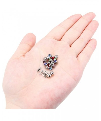 18PCS Grade 23 Titanium Dermal Anchor Tops Internally Threaded Multicolor CZ Microdermal Piercing Jewelry for Women Men 2-4mm...