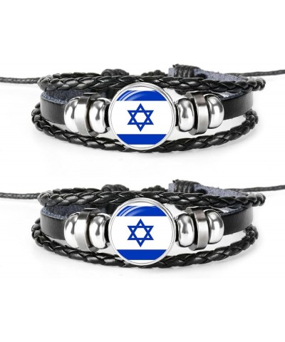 Israel Flag Bracelets for Women Support Israel Wristband Bracelets I Stand with Israel Bracelets Stackable Israel Bracelets D...