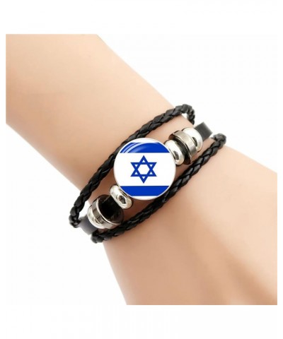 Israel Flag Bracelets for Women Support Israel Wristband Bracelets I Stand with Israel Bracelets Stackable Israel Bracelets D...