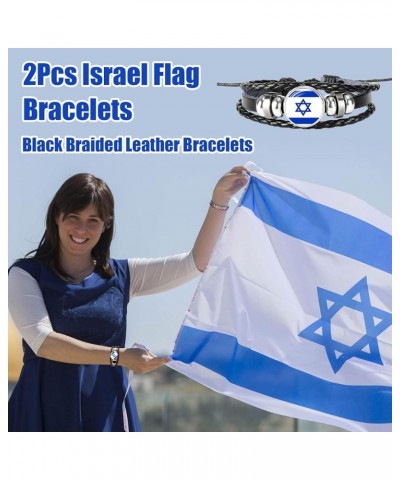 Israel Flag Bracelets for Women Support Israel Wristband Bracelets I Stand with Israel Bracelets Stackable Israel Bracelets D...