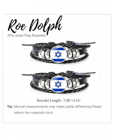 Israel Flag Bracelets for Women Support Israel Wristband Bracelets I Stand with Israel Bracelets Stackable Israel Bracelets D...