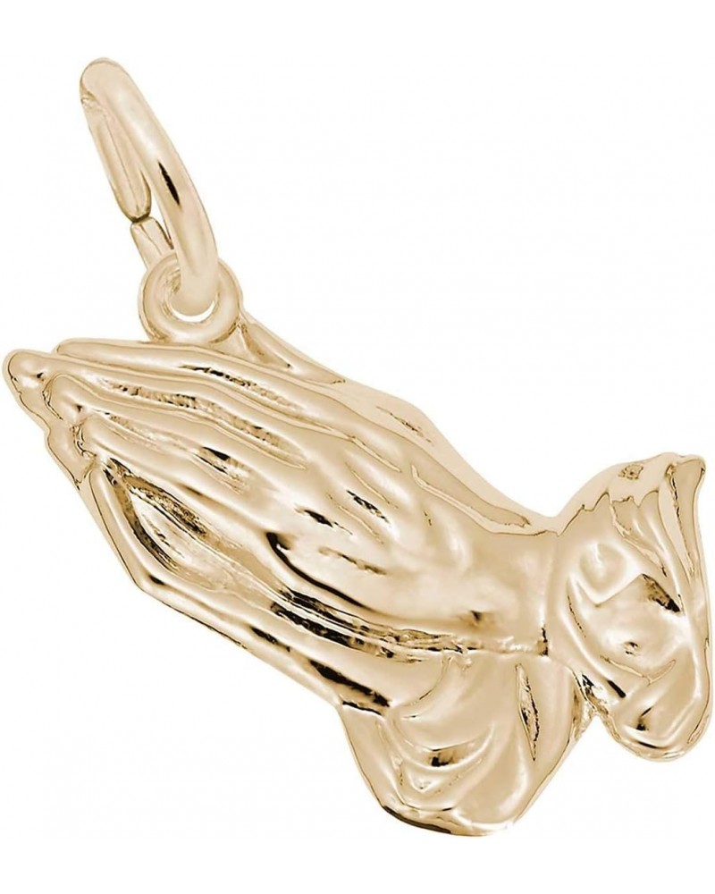 Praying Hands Charm, Gold Plated Silver $24.00 Bracelets