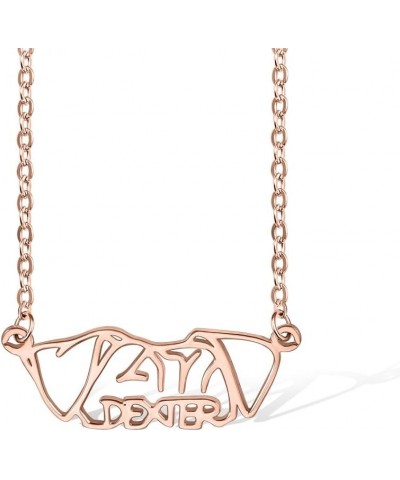 Personalized Dog Breed Ears Necklace with Name, Custom Jewelry Gift for Women, Pet Lovers Copper $18.92 Necklaces