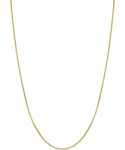 18K Gold Flashed Sterling Silver Very Thin .7mm Italian Box Chain Necklace, Sizes 14" - 36 36 inch $10.31 Necklaces