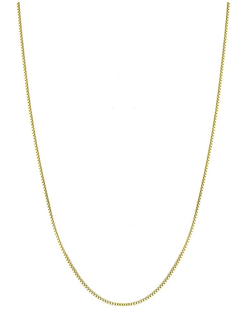 18K Gold Flashed Sterling Silver Very Thin .7mm Italian Box Chain Necklace, Sizes 14" - 36 36 inch $10.31 Necklaces