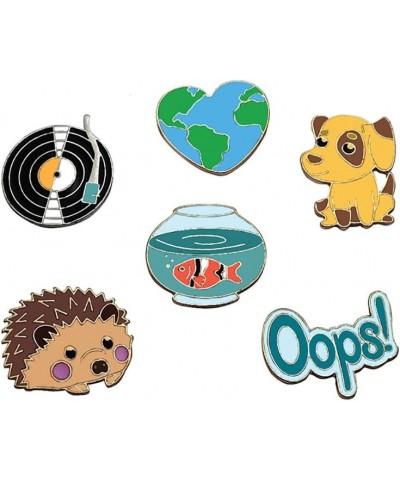 Hedgehog Brooch Fashion Cartoon Enamel Brooch Pins Set for Unisex Child Women's Clothing Decorate(Hedgehog Dog Goldfish Set) ...