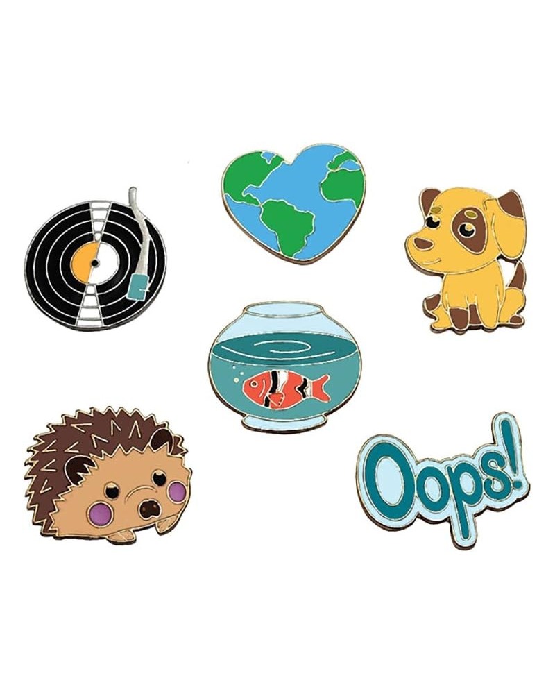 Hedgehog Brooch Fashion Cartoon Enamel Brooch Pins Set for Unisex Child Women's Clothing Decorate(Hedgehog Dog Goldfish Set) ...