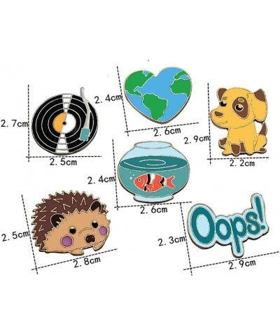 Hedgehog Brooch Fashion Cartoon Enamel Brooch Pins Set for Unisex Child Women's Clothing Decorate(Hedgehog Dog Goldfish Set) ...