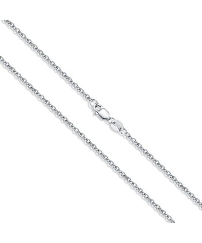 925 Sterling Silver Cable Chain Necklace Silver Chain Plated Gold Cable Chain Necklace for Women Men-1.2/1.5/2mm 16/18/20/22/...