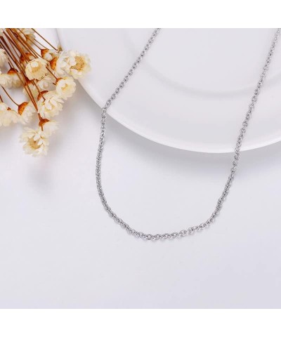 925 Sterling Silver Cable Chain Necklace Silver Chain Plated Gold Cable Chain Necklace for Women Men-1.2/1.5/2mm 16/18/20/22/...