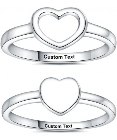 Promise Rings for Couples Matching Heart Rings Love Couple Set His and Her Ring Women Mens Women's Men Engagement Statement A...