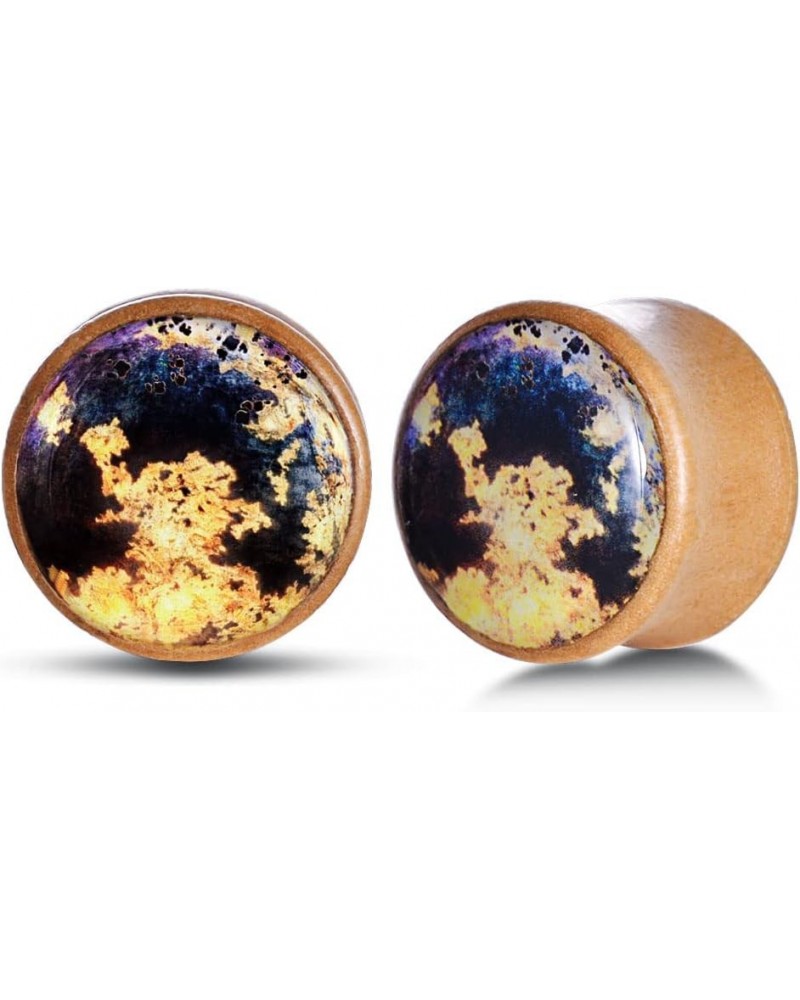 2 PCS Ear Gauges Resin Wood Stretching Ear Tunnels Plugs Expanders Body Piercing Jewelry 12mm(1/2'') PO-D3208 $7.41 Body Jewelry