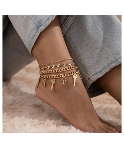 Wavy Tassel Gold Ankle Bracelets for Women Layered Rhinestone Anklet Dainty Cute Crystal Bracelet Sexy Beach Foot Chains Jewe...