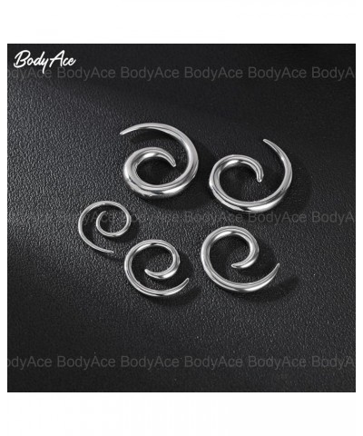 Stainless Steel Ear Weights Gauges, Spiral Earrings Expander Snail Twist Ear Plugs, Earring Stretching Tapers Ear Gauge 2/4/6...