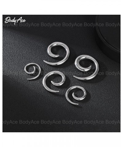 Stainless Steel Ear Weights Gauges, Spiral Earrings Expander Snail Twist Ear Plugs, Earring Stretching Tapers Ear Gauge 2/4/6...