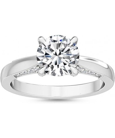 1-5 Carat (ctw) White Gold Round Cut LAB GROWN Diamond Solitaire Engagement Ring (Color H-I Clarity VS1-VS2) 4.0 White Gold $...