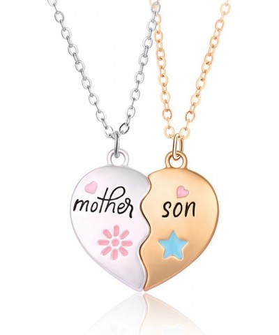 Mother Daughter Necklace for 2, Magnetic Split Heart Matching Pendant Necklaces 2Pcs Set Gifts for Women Mom Mother Son $10.5...