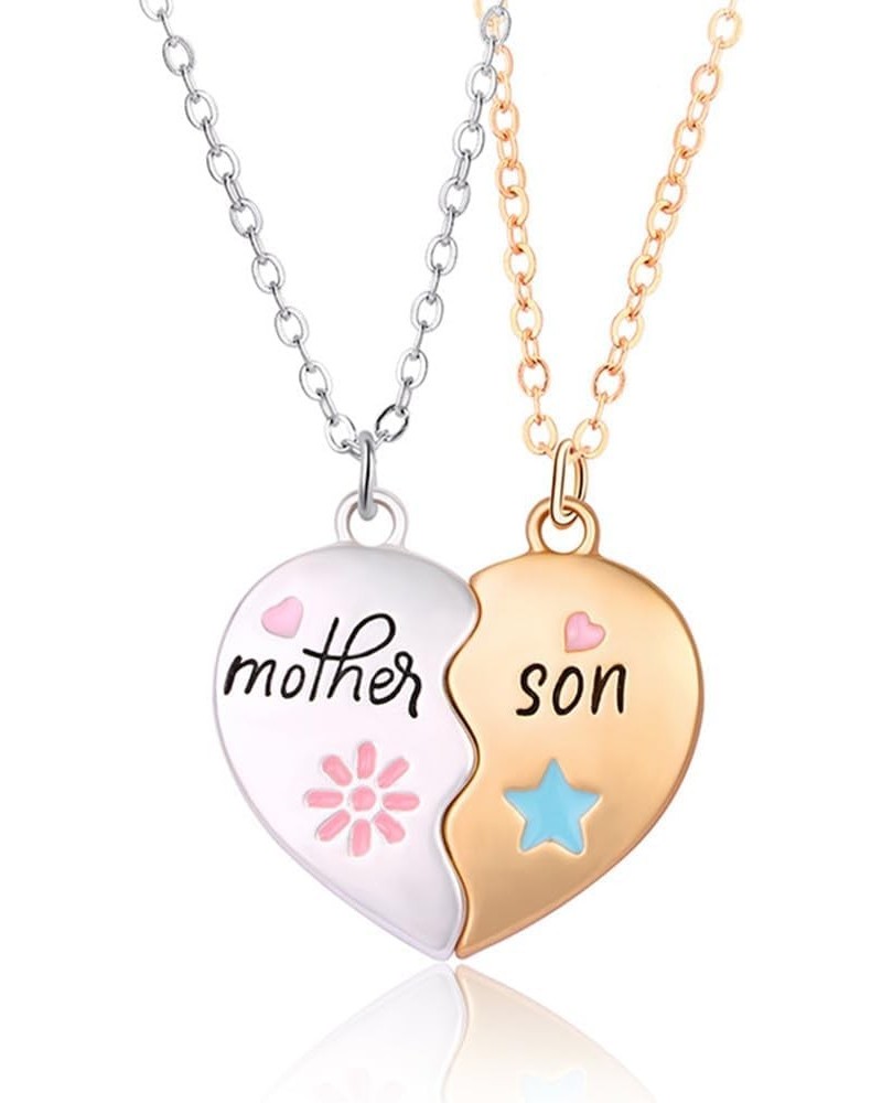 Mother Daughter Necklace for 2, Magnetic Split Heart Matching Pendant Necklaces 2Pcs Set Gifts for Women Mom Mother Son $10.5...