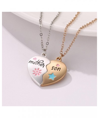 Mother Daughter Necklace for 2, Magnetic Split Heart Matching Pendant Necklaces 2Pcs Set Gifts for Women Mom Mother Son $10.5...