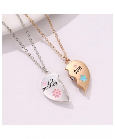 Mother Daughter Necklace for 2, Magnetic Split Heart Matching Pendant Necklaces 2Pcs Set Gifts for Women Mom Mother Son $10.5...