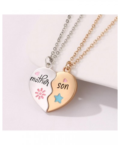 Mother Daughter Necklace for 2, Magnetic Split Heart Matching Pendant Necklaces 2Pcs Set Gifts for Women Mom Mother Son $10.5...