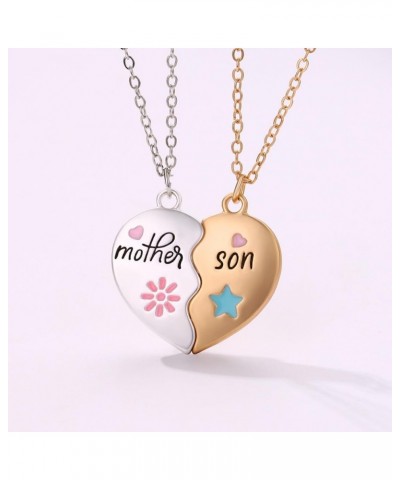 Mother Daughter Necklace for 2, Magnetic Split Heart Matching Pendant Necklaces 2Pcs Set Gifts for Women Mom Mother Son $10.5...