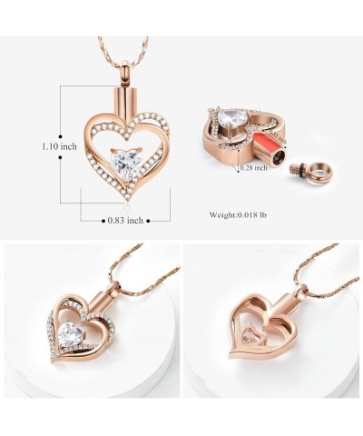 Cremation Jewelry Heart Urn Ashes Necklace for Women Infinity Love Birthstone Cremation Ash Pendant Loved One Memorial Jewelr...