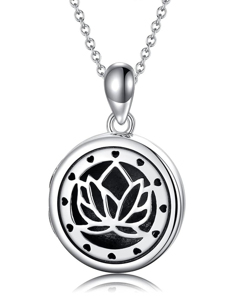 Personalized Flower Om Lotus Locket Sterling Silver Necklace That Holds 2 Pictures Memorial Vintage Photo Locket Custom Any P...