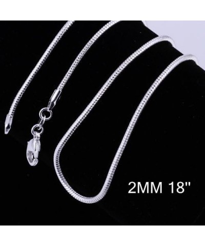 5 Pieces 925 Sterling Silver Plated 2mm Snake Chain Necklace Jewelry (20 Inch) 18 Inch $9.87 Necklaces