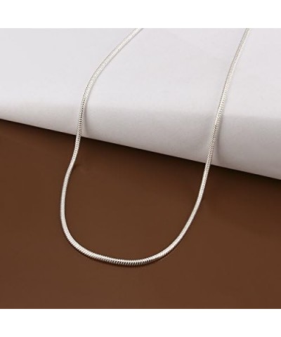 5 Pieces 925 Sterling Silver Plated 2mm Snake Chain Necklace Jewelry (20 Inch) 18 Inch $9.87 Necklaces